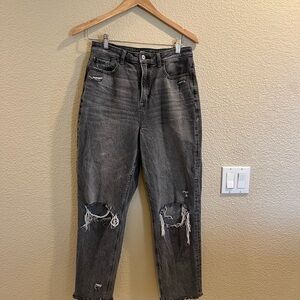 Distressed Gray Women's Jeans